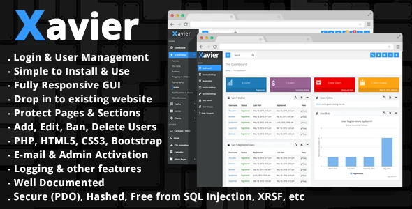 Xavier – PHP Login Script & User Management Admin Panel